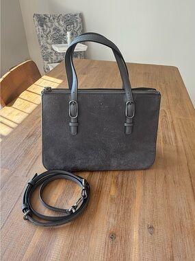 Kate Spade New York Gray Cedar Street-Style Structured Satchel Crossbody Bag